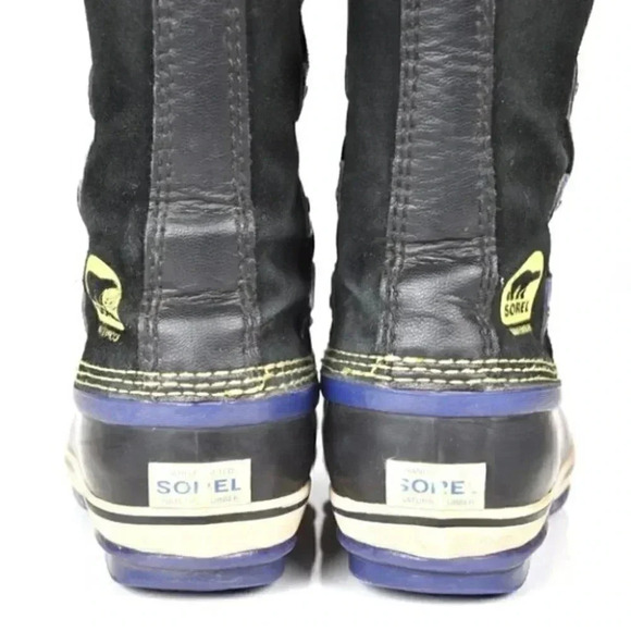 Sorel Joan  of Arctic Boots With Fur Waterproof Black Purple Youth Size 2 - Picture 4 of 11